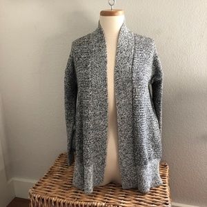 Lou and Grey Marled Gray Long Open Cardigan Size Extra Small